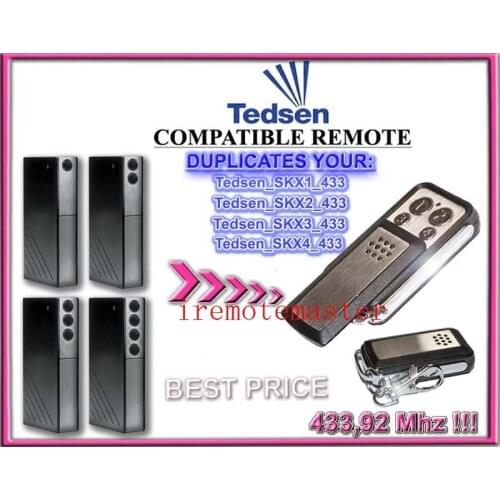 2pieces Tedsen SKX1MD,Tedsen SKX2MD,Tedsen SKX3MD,Tedsen SKX4MD compatible remote