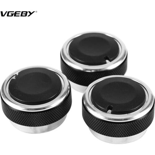 3pcs/Set 4 Colors Car AC Knob Aluminum alloy Air Conditioning Heat Control Switch Accessories Suitable For Ford For Focus