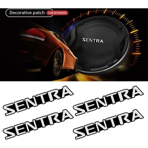 4pcs car audio decorate 3D Aluminum Badge Emblem Sticker For Nissan Sentra b16 b17 2008 2010 2017 2018 Accessories