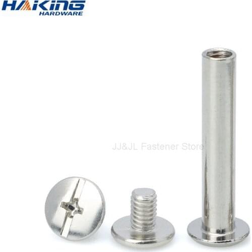 5/10X M5x6-60mm 304 Stainless Steel Leather Bag Belt Photo Scrapbook Album Book Post Binding Screw Chicago Screw Nail Rivet Bolt