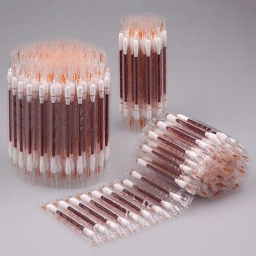 New 5 Pcs Double Head Cotton Swab Bamboo Cotton Swab Wood Sticks Disposable Buds Cotton For Beauty Makeup Nose Ears Cleaning