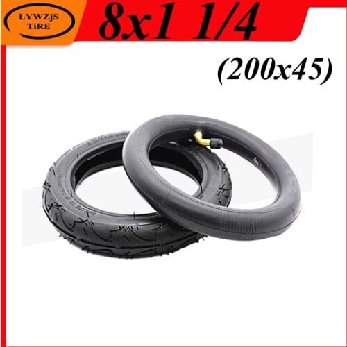8x1 1/4 Tire Electric Scooter 8 inch Tire & Inner Tube for Folding Electric Scooter 200x45 Pneumatic Tyre Parts