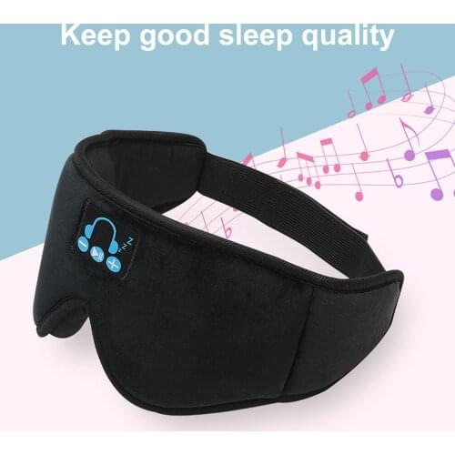 Bluetooth 5.0 Headset Wireless Music Sleep Aid Shading 3D Soft Sleep Eye Cover Wireless Bluetooth Sleep Mask Earbuds Headphones