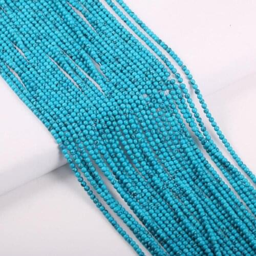 Natural Stone Beads Blue Turquoises Loose Spacer Beaded for Jewelry Making Beadwork DIY Necklace bracelet accessories Wholesale