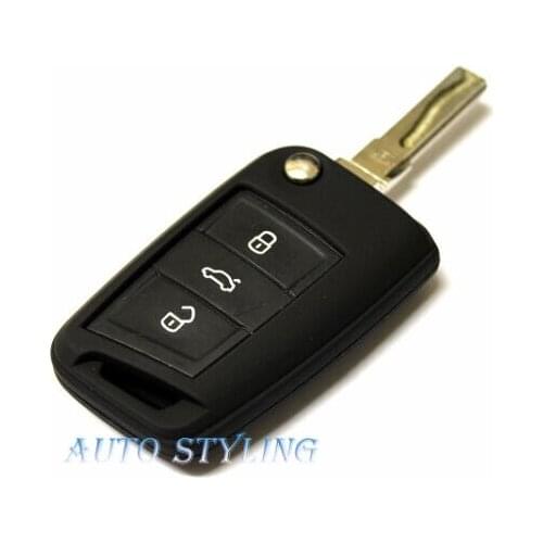 Black Key Cover For VW Seat Skoda Case Remote Fob Protector Volkswagen 40bla