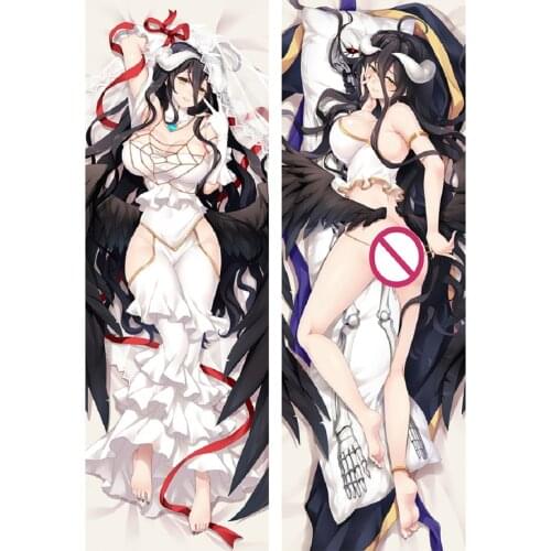 Dakimakura Anime OVERLORD Cosplay Albedo Hugging Body Pillow Case Sexy Anime Girls Cushion Cover Women Gift