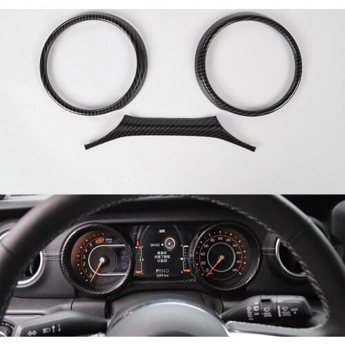 For Jeep Wrangler JL JT Gladiator 2018+ Car Dashboard Instrument Decoration Ring Trim Styling Interior Auto Molding Accessories