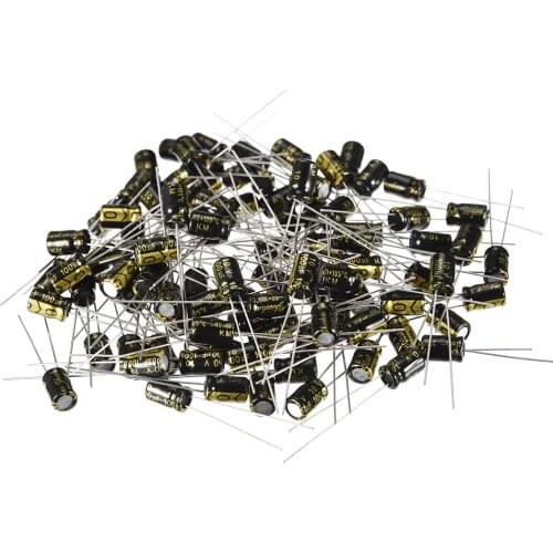 Uxcell 10V 25V 50V 10uF 100uF 220uF 1000uF 16 Electrolytic Capacitor for DIY Project Soldering 15-100pcs 100uF 5x7 100pcs