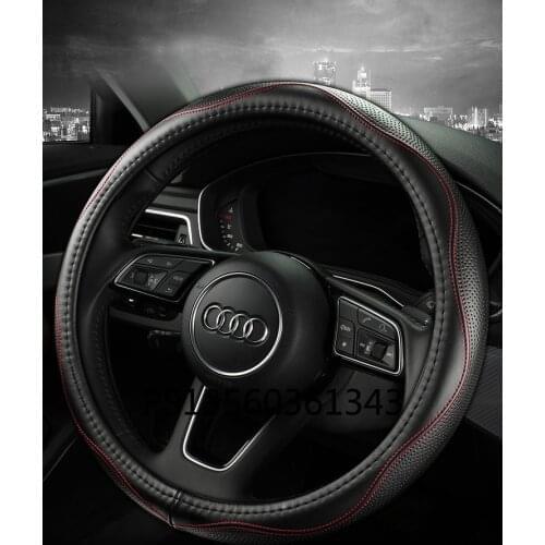 Leather steering wheel cover FOR Audi A6L A4L Q5L A3 A5 Q3 Q7 Q2L Four seasons GM grip cover