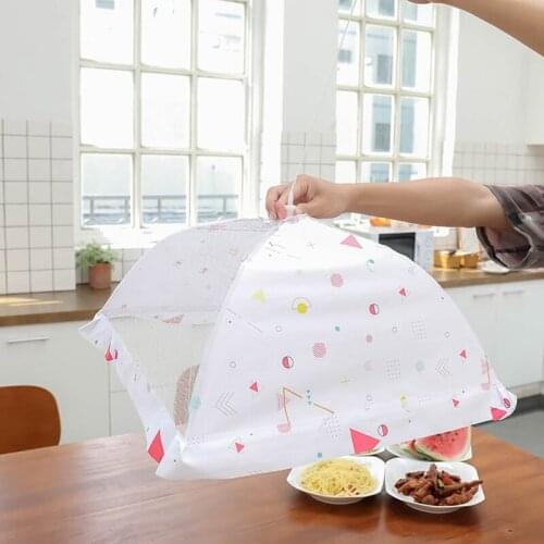 Kitchen Foldable Table Food Cover Umbrella Style BBQ Picnic Anti Fly Mosquito Meal Cover Waterproof Table Tent Mesh Food Covers