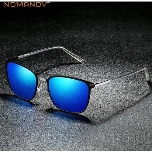 AL-MG Alloy Square Men Women Sun Glasses Polarized Mirror Sunglasses Custom Made Myopia Minus Prescription Lens -1 to -6