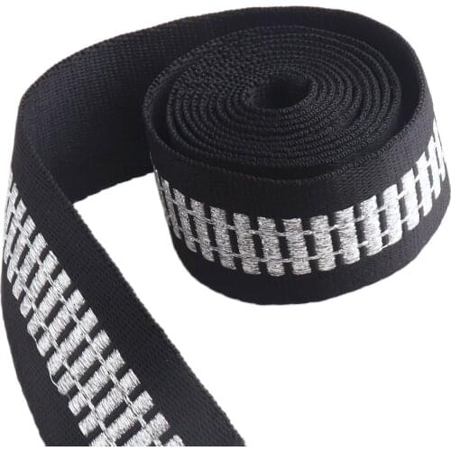 38mm webbing Black Canvas Ribbon Belt Bag Cotton Webbing Knapsack Strapping Sewing Bag Belt Accessories Polyester Cotton Webbing
