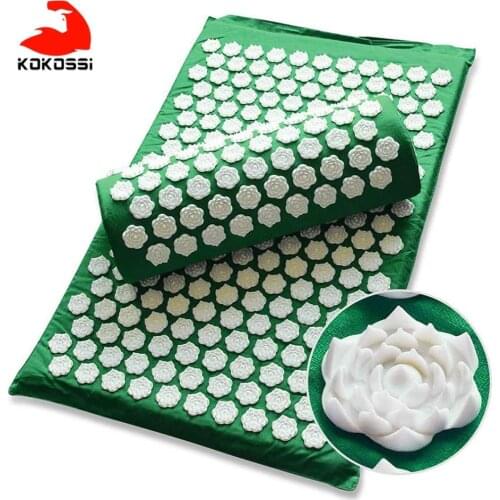 KoKossi Acupressure Mat Massager Mat Relieve Stress Pain Mat Relief Stress Body Massage Pillow Cushion with bag massage mat