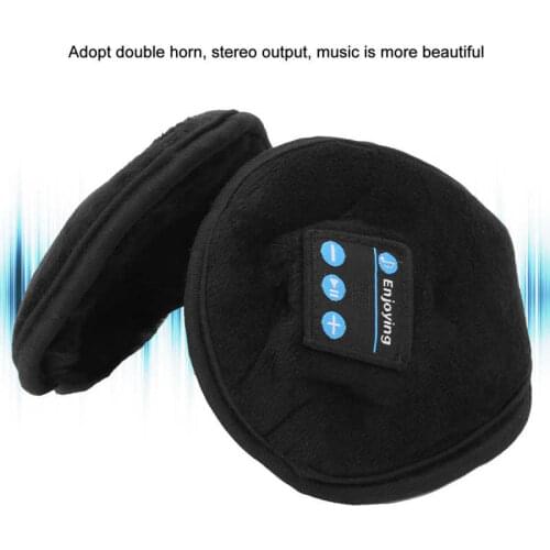 Earphone Winter Earmuffs Music for 5.0 Soft Skin Friendly Rechargeable Ear Warmer for Skiing Hiking Walking Running