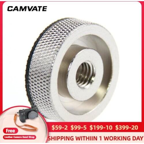 CAMVATE Stainless Steel 3/8"-16 Female Screw Thread to 1/4"-20 Male Thread Screw Adapter Conversion Screw For Camera/Tripod