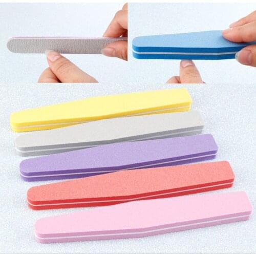 Sponge Nail File 180/240 Half Moon Nail Sanding Buffer Blocks Double-side UV Gel Manicure Nail Files DIY Tools