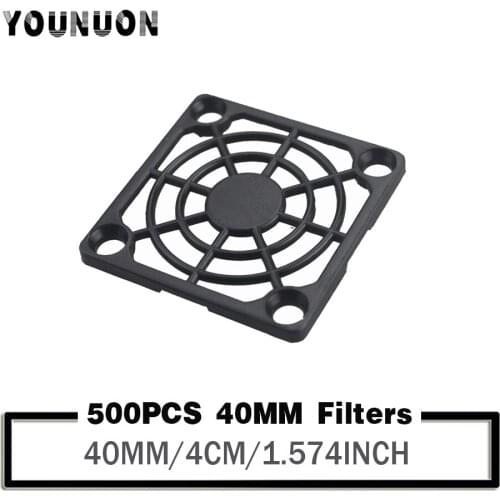 500PCS 40x40mm 4cm 40mm Cooling Fans Plastic Case Fan Dust Filter Guard Grill Protector Dustproof Cover PC Computer Fans Filter