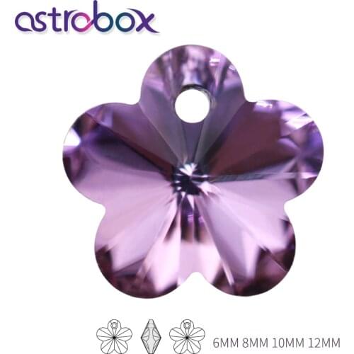 Lovely Flower Shape K9 Glass Rhinestone Pendant Loose beads Crystal Point Back Stone for DIY Earring Necklace Jewelry Making