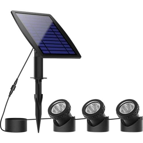LED Solar Pond Spotlights IP68 Waterproof solar Lights for Pond,Garden,Landscape,Fountain,Outdoor,Lawn