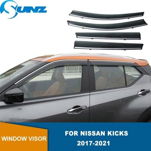 Side Window Deflector For Nissan Kicks 2017 2018 2019 2020 2021 Window Visor 2019 Nissan Kicks Accessories Molding SUNZ