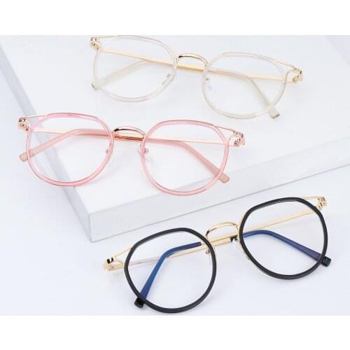 Women Eyewear Eyeglasses Metal Computer Goggles Optical Glasses Anti-UV Blue Rays Glasses Myopia Glasses