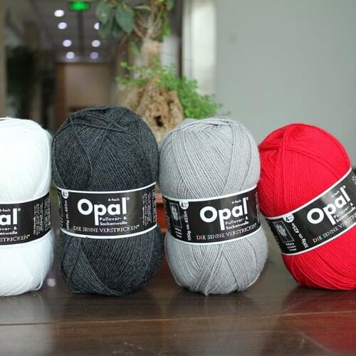 1*100g ball Opal wool yarn Uni 4ply yarn Sock Yarn 75% wool, 25% polyamide/ Nylon socks knitting yarn