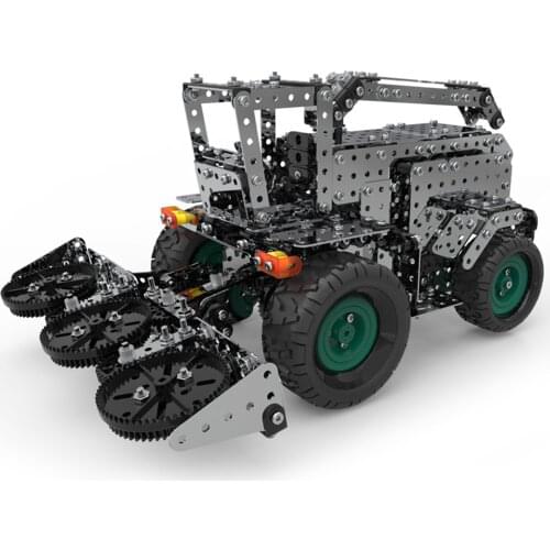 1054Pcs 3D Metal Puzzle Gear Drive Models Kit Wheat Harvester Assembly Jigsaw Toy Model Building Kits For Kids Birthday Gift