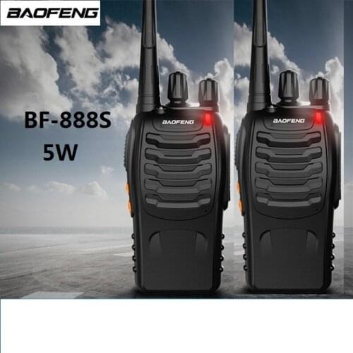 2PCS BF-888S BAOFENG PTT Walkie Talkie UHF Portable CB Radio Station Button Interphone BF 888S Ham Transceiver Radio BAOFENG USB