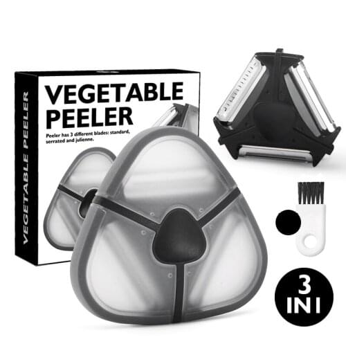 3 IN 1 Multifunctional Stainless Steel Melon Planer Creative Peeling Knife Peeler Grater Kitchen Gadget
