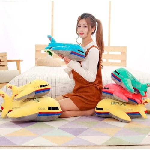 40/50cm 2018 New Simulation Small airplane Stuffed Toys Plush Toys Creative Cool Toys For Children Boys Birthday/Xmas gift