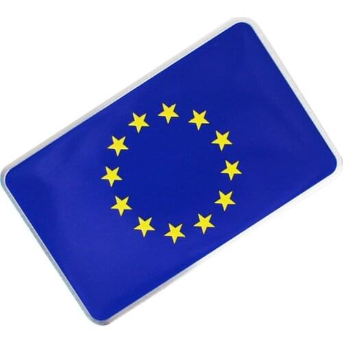Car Styling Auto Car Sticker Emblem Badge Decal For EU Flag Logo For Qashqai Octavia Fiat Panda Ford Fiesta Opel Citroen BMW VW