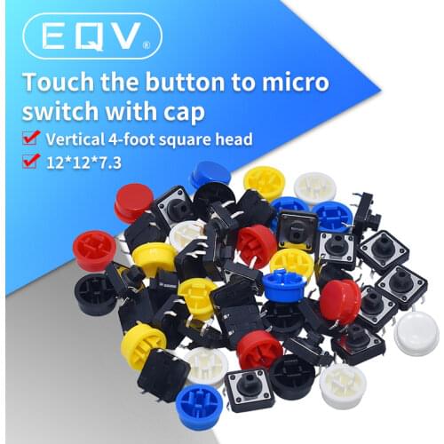 25PCS 12X12MM Big key module Big button module Light touch switch module with hat High level output for arduino usb DIY Kit