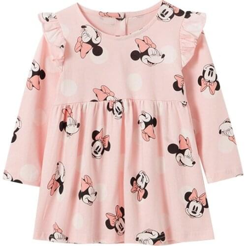 Fall Kids Dresses for Girls Minnie Mouse Long Sleeve Princess Dress Spring Little Children Costume Vestidos Birthday Outfits