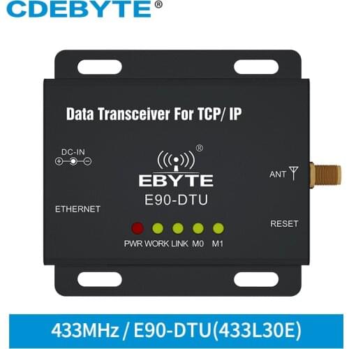 Ethernet LoRa Long Range 433MHz 1W IoT uhf Wireless Transceiver rf Module 433 MHz Transmitter and Receiver E90-DTU(433L30E)