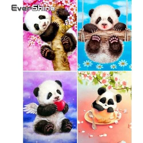 Evershine Diamond Painting Full Square Panda Diamond Embroidery Sale Animals Pictures With Rhinestones Diamond Art Home Decor