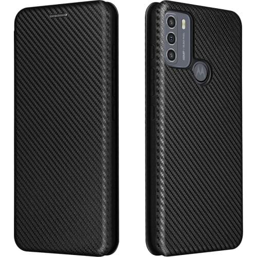 Flip Carbon Fiber Skin Case for Motorola Moto G50 6.5'' Leather Wallet Book Full Cover For moto G50 G 50 Shockproof Fundas Cases