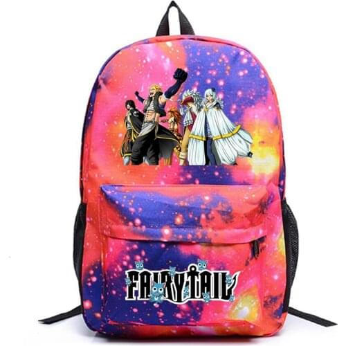 Canvas Backpack Anime Fairy Tail Packsack High Quality Teenger Schoolbag Casual Unisex Student Travel Laptop Bag