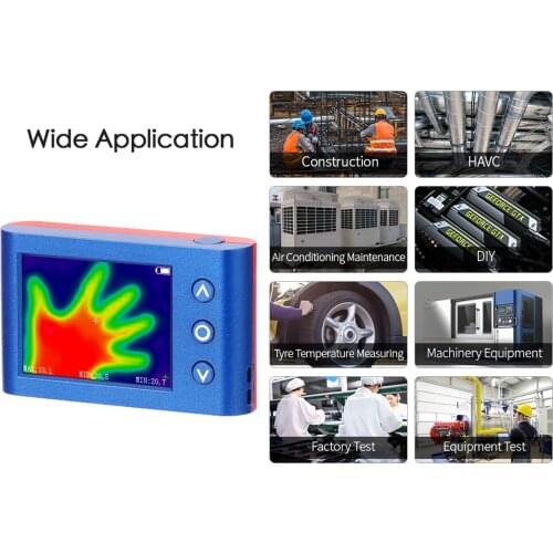 2.4 Inch Infrared Thermal Imager IR Infrared Imaging Devices Mini Handheld Infrared Thermal Imaging Camera Detector HY MLX90640