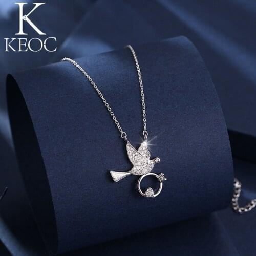 Keoc Lucky Dove of Peace Necklaces for Women Love Costume Jewelry Gifts for Women Friends Free Shipping All Tous Jewelry
