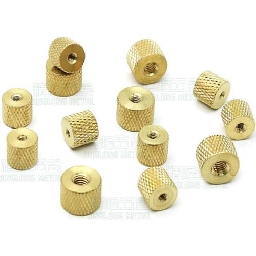 Brass pineapple round nut M4 water cooled heat dissipation model refitting hand tightening nut mesh knurling