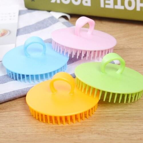 Head Shampoo Massage Brush Handheld Scalp Brush Washing Shower Hair Comb Mini Head Meridian Massage Brush Head Massage Tool