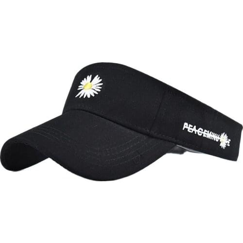Empty top sun visor hats women female summer sun baseball caps embroidery floral new