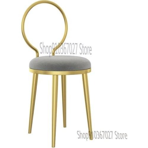 Nordic Light Luxury Small Round Stool Net Red Best Dressing Table Stool Household Dressing Stool Simple Makeup Chair