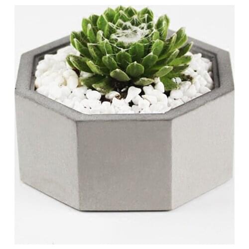 16cm Octagon Flower Pot Concrete Silicone Molds Big Flowerpot Mold For Succulent Plants Cement Tray Mould