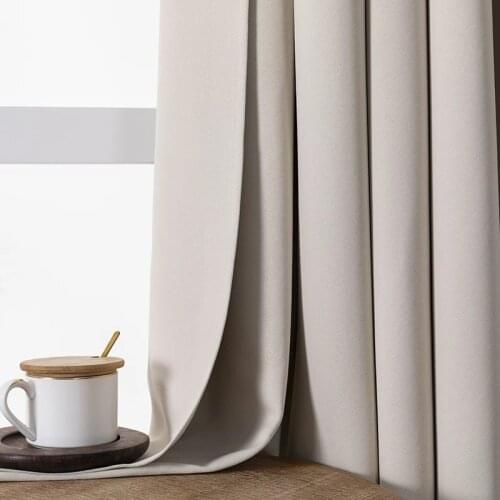 Mordern Curtains for Living Room Blackout Curtains Window Treatments Solid Color Soft Fabric Customize Curtain for Bedroom