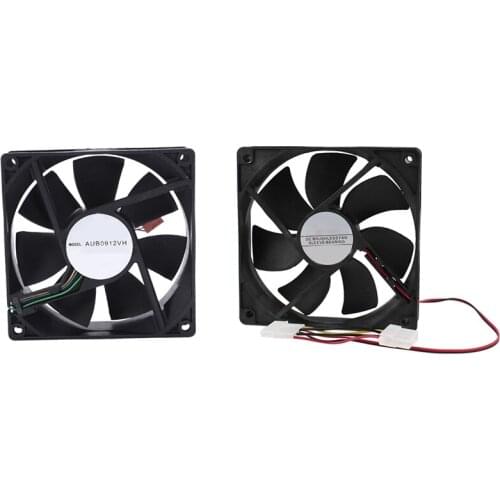 1Pcs Brushless DC Cooling Fan 4 Pin Connector 7 Blades 12V 12Cm 120Mm & 1Pcs DC 12V 0.60A 4-Pin Cpu Cooling Fans