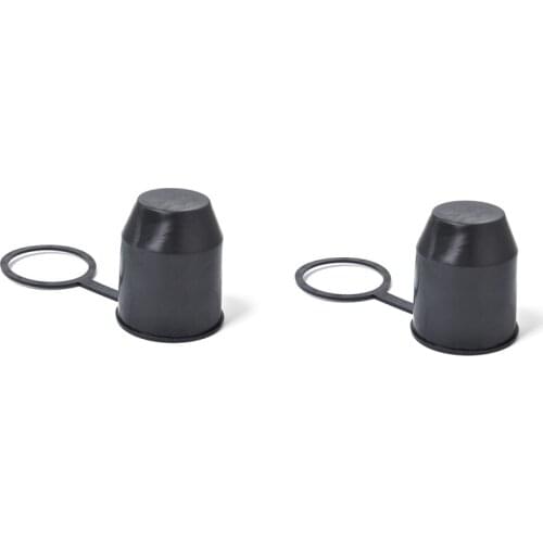 2Pcs Universal 50MM Trailer Accessories Black Trailer Ball Cover Tow Bar Ball Cover Cap Hitch Protection Car Styling