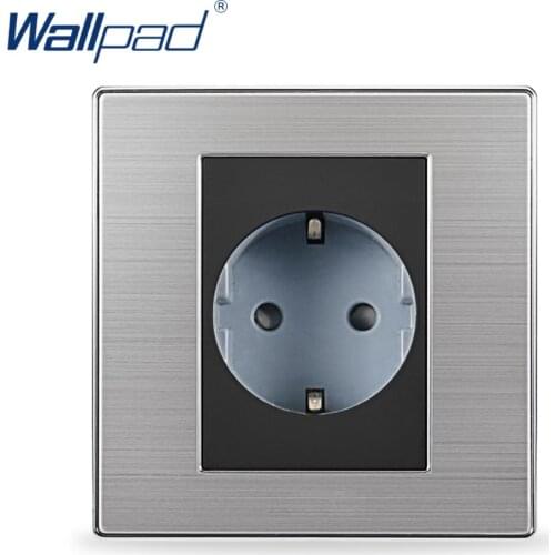 Hot Sale 2 Pin EU Socket Schuko Wallpad Luxury Wall Electric Power Outlet German Standard 16A AC 110~250V