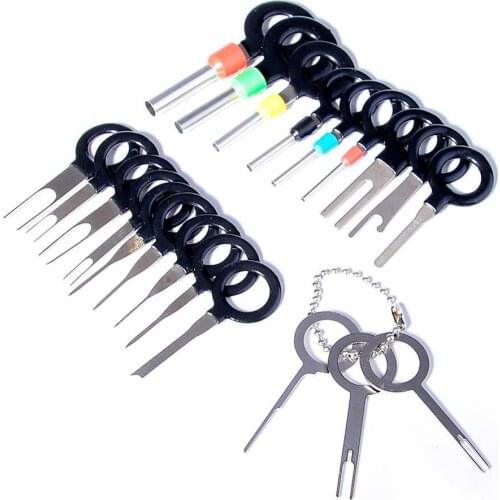 21Pcs Terminals Removal Key Tool Electrical Wiring Crimp Connector Pin Extractor