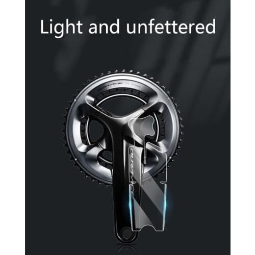 3 Sheets Mountain Bike Crank Protective Film Cover Carbon Fiber Universal Tooth Plate Anti-collision MTB Crank Clear Stickers